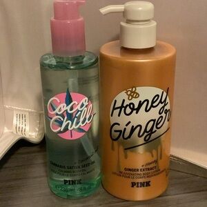 Victoria’s Secret Pink Coco Chill Calming Body Oil & Honey Ginger Body Lotion